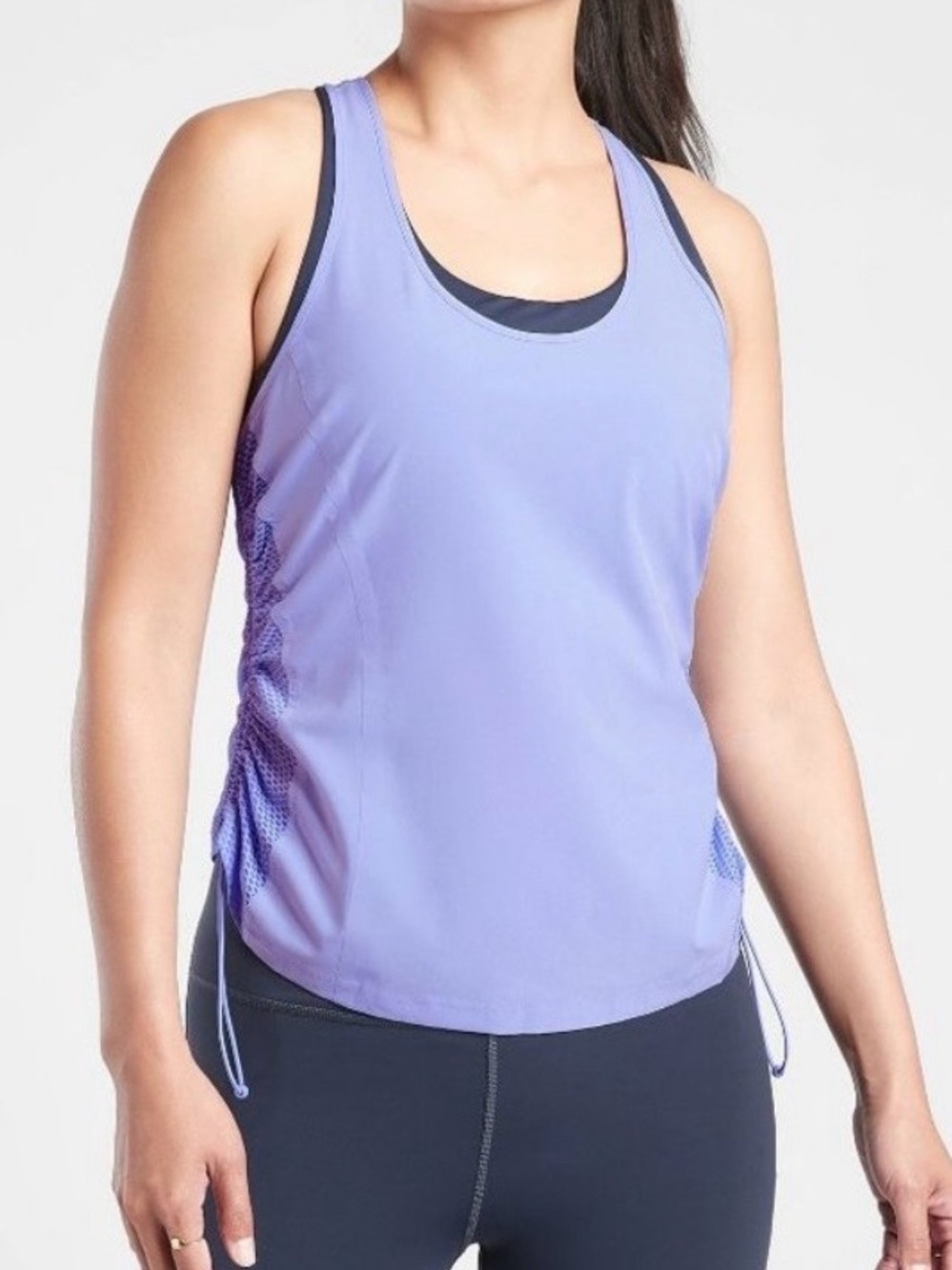 ATHLETA Victorian Periwinkle Yosemite Racerback Active Workout Tank Top Size XXS